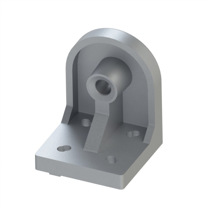 Socle pied profilé aluminium - 8 mm - D80 - M16