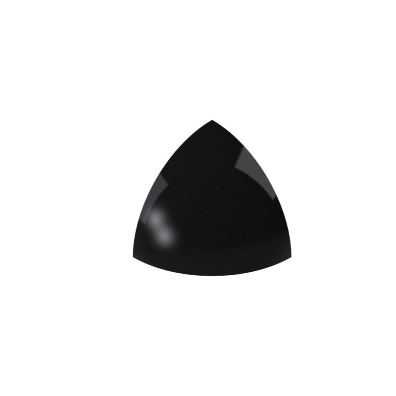 Cache raccord d'angle profilé – Rainure 5 mm - Section R20-90° - Noir