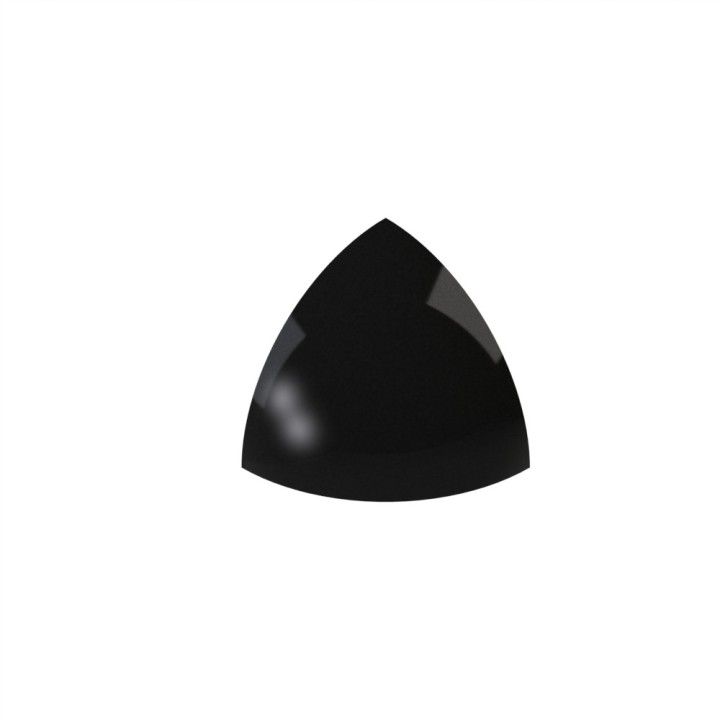 Cache raccord d'angle profilé – Rainure 5 mm - Section R20-90° - Noir