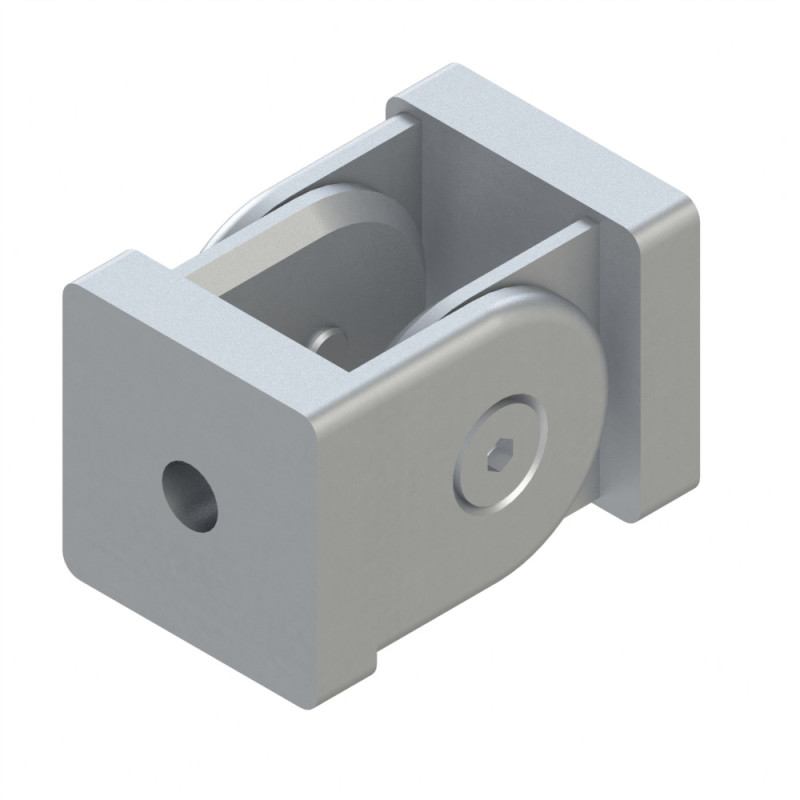 Articulation profilé aluminium – Rainure 6 mm – 30x30 mm