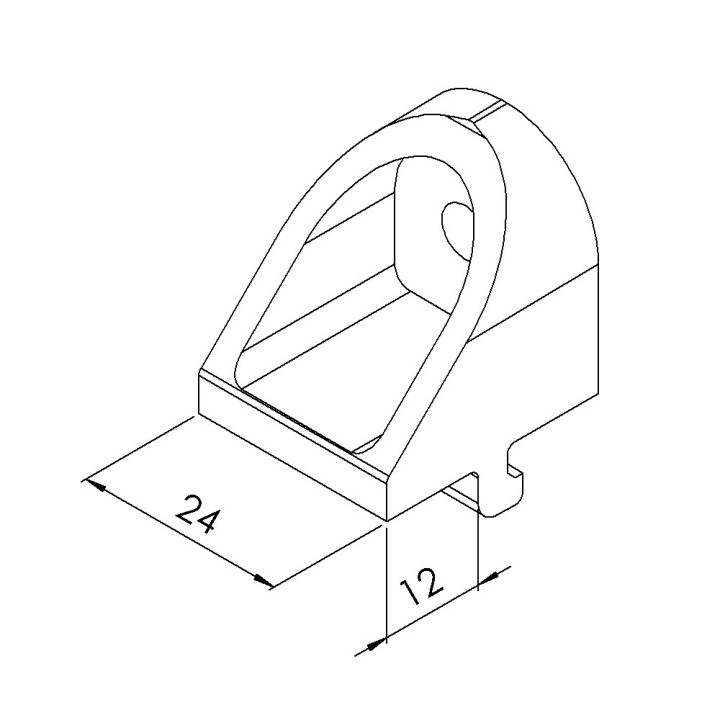 Equerre de bridage profilé aluminium – Rainure 6 mm