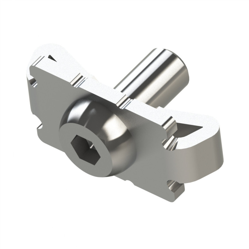 Fixation standard profilé aluminium – Rainure 6 mm - Inox