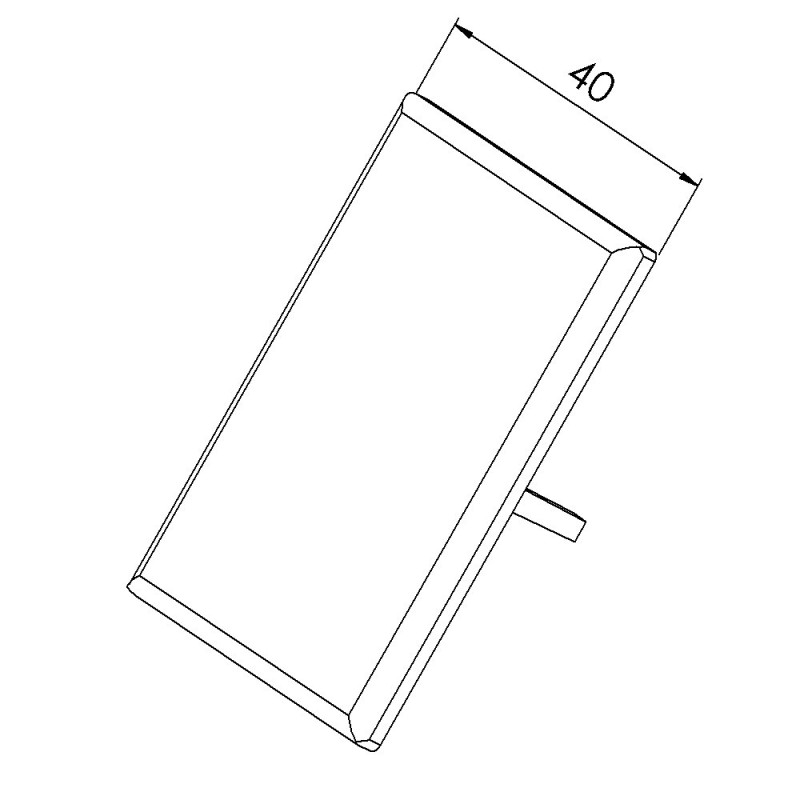 Cache équerre profilé aluminium – 8 40x40 Zn - Noir