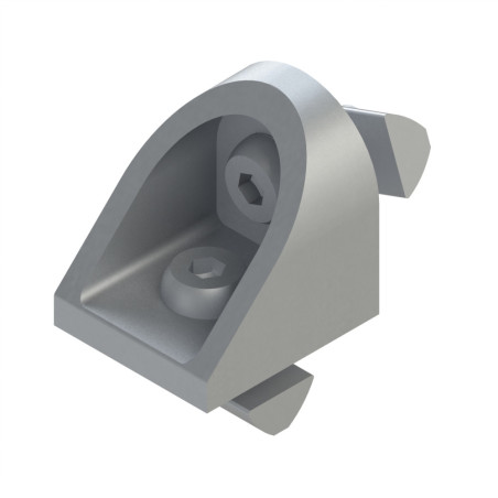 Equerre profilé aluminium – Rainure 8 mm - Ajustable - Visserie