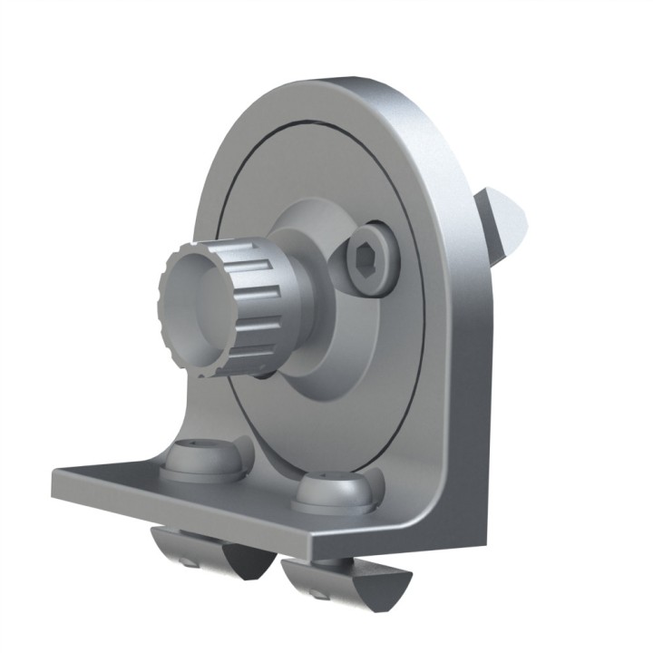Equerre orientable profilé aluminium - 80 mm - A blocage
