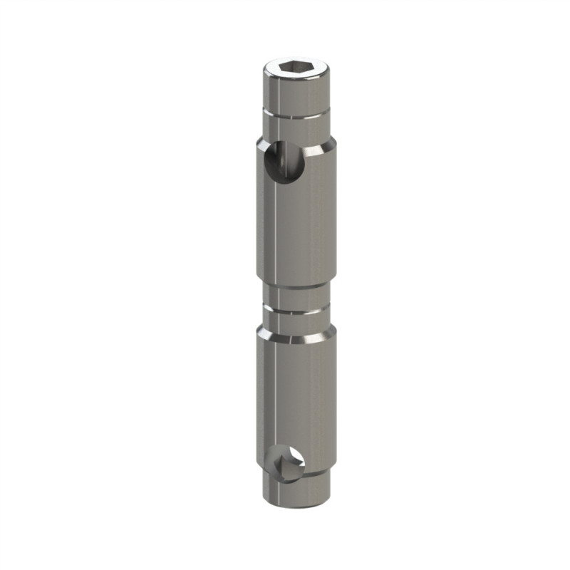 Fixation automatique double profilé aluminium – Rainure 8 mm - Inox