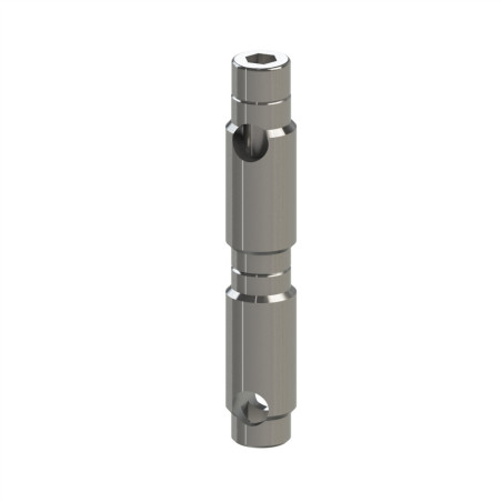 Fixation automatique double profilé aluminium – Rainure 8 mm - Inox