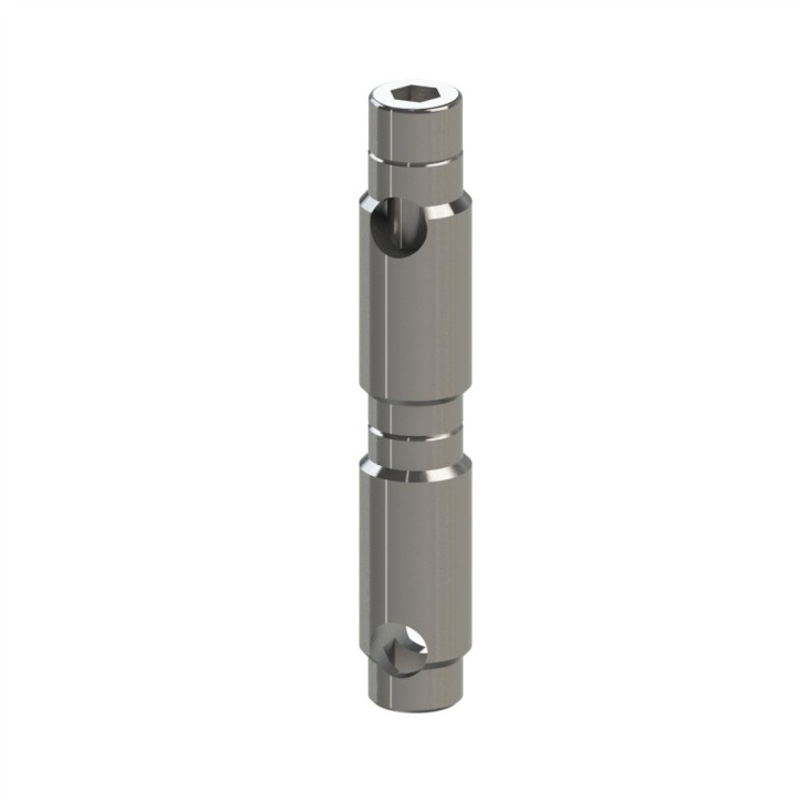 Fixation automatique double profilé aluminium – Rainure 8 mm - Inox