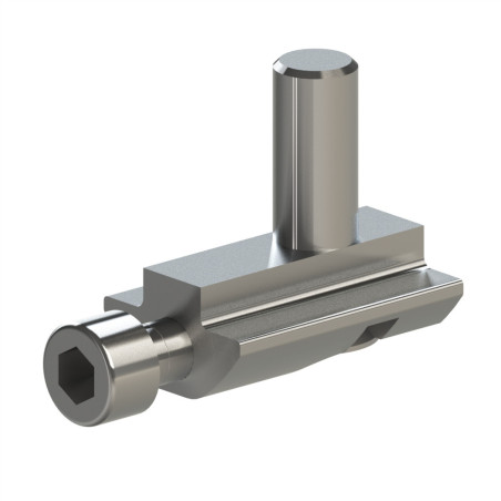 Fixation directe profilé aluminium – Rainure 8 mm - 90° - Inox