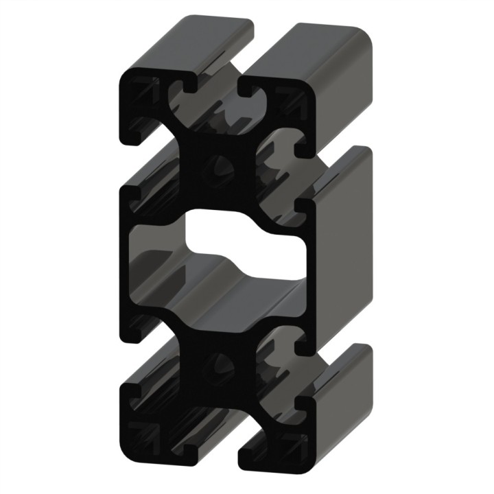 Profilé aluminium (Coupe max 6 m) – 8 mm – 80x40 mm – Léger - Noir - Elcom shop