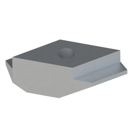 Ecrou profilé aluminium - Taraudage M4 - 8 mm - 1/4 de tour - A ergot