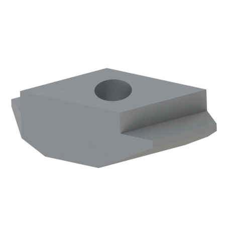 Ecrou profilé aluminium - Taraudage M5 - 8 mm - 1/4 de tour - A ergot