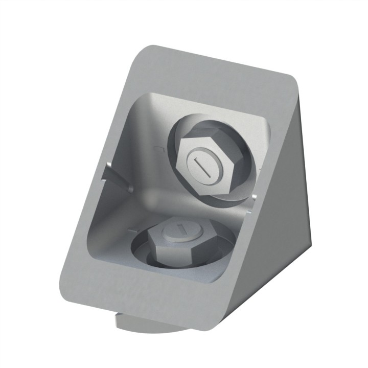 Equerre automatique profilé aluminium – 8 mm - Section 40x40 mm - Al