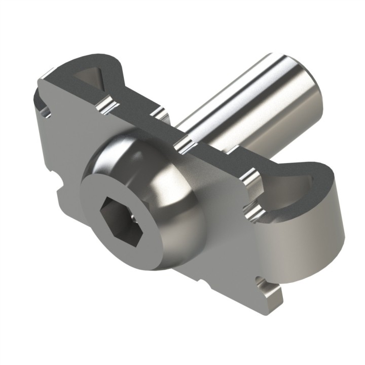 Fixation standard profilé aluminium – Rainure 8 mm - Inox