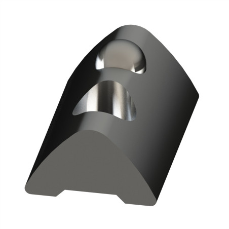 Ecrou profilé aluminium 6 ST - Taraudage M6 - Rainure 6 mm - inox - Elcom shop