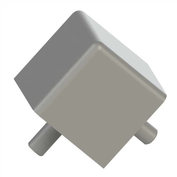 Kit raccord d’angle profilé aluminium – 8 mm – 40x40x40 mm – Gris
