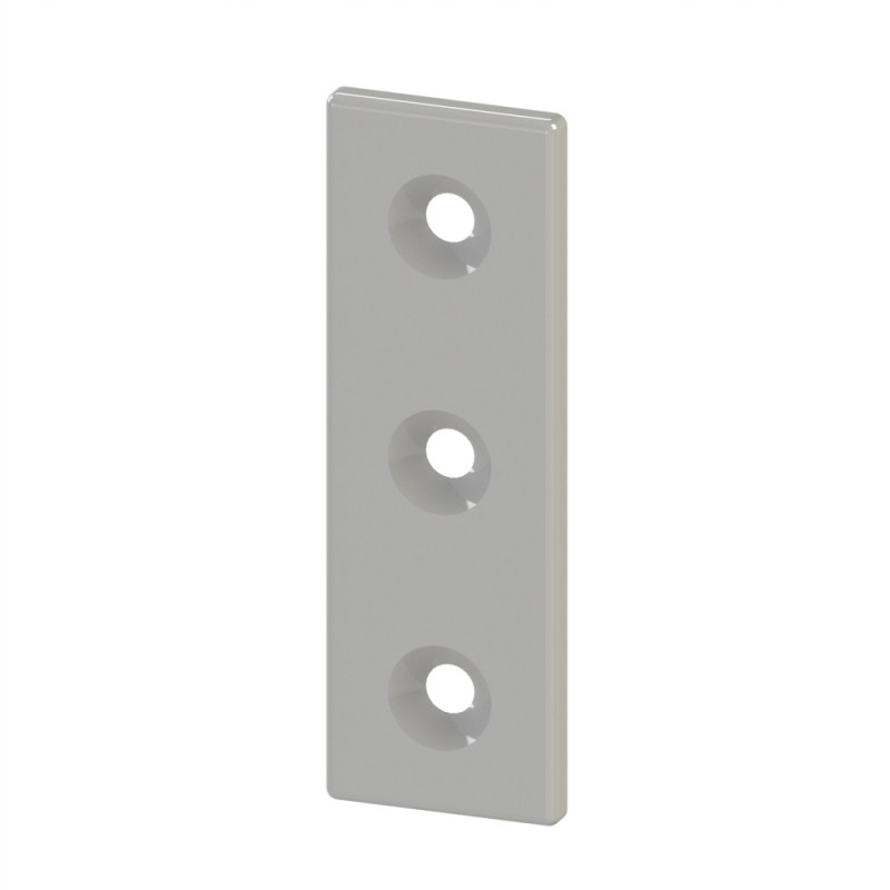 Plaque de connexion profilé aluminium - 8 mm - Section 120x40 mm