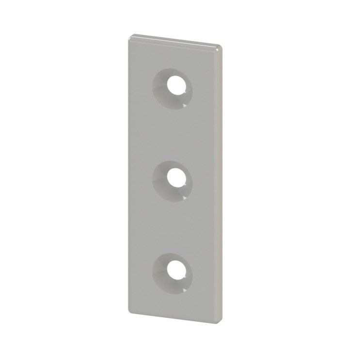 Plaque de connexion profilé aluminium - 8 mm - Section 120x40 mm