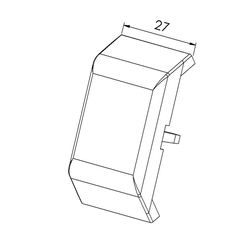 Cache équerre profilé aluminium – Rainure 8 mm – Section 30x30 mm