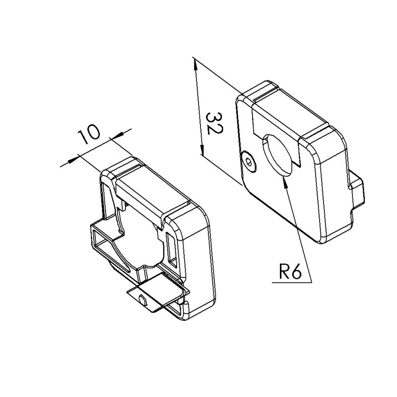 Support palier rouleau profilé – D32 (La paire)