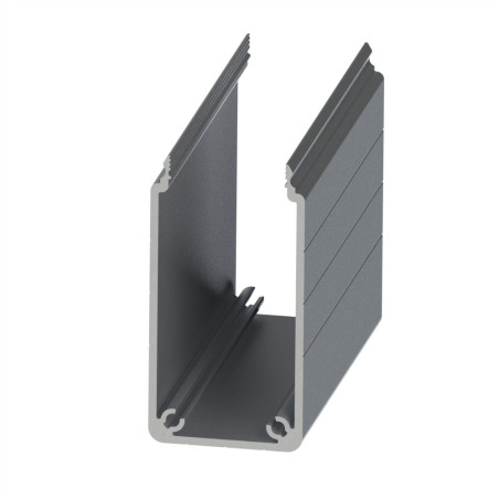 Goulotte profilé aluminium - U - 80x40 mm - SE - D40