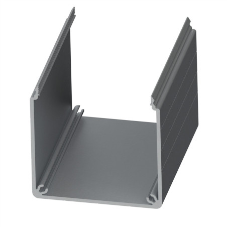 Goulotte profilé aluminium - U - 80x80 mm - SE