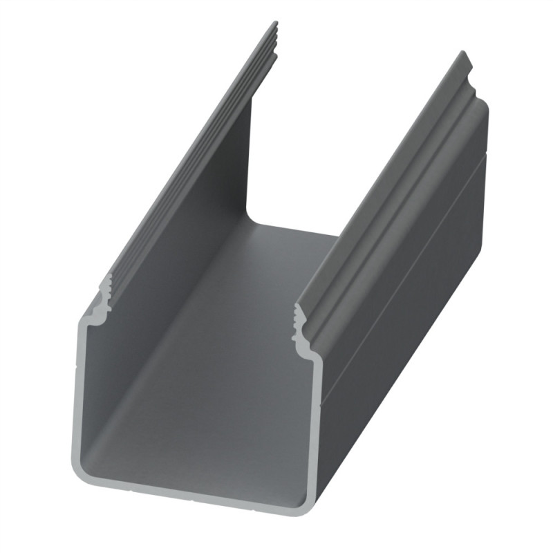 Goulotte profilé aluminium - U - 40x40 mm - E