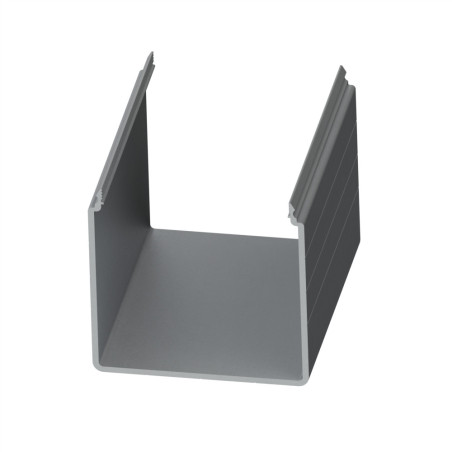 Goulotte profilé aluminium - U - 80x80 mm - E