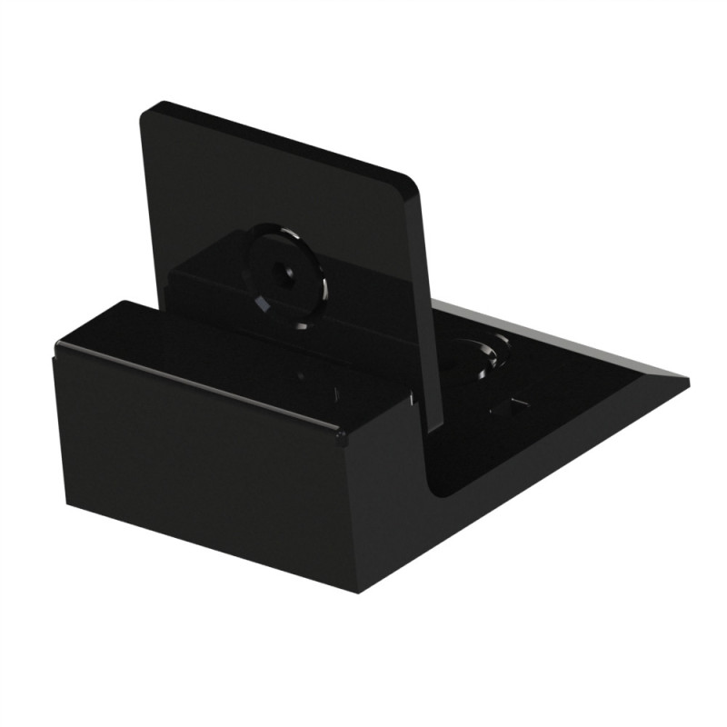 Butée magnétique profilé aluminium - Rainure 8 mm – PA - Noir