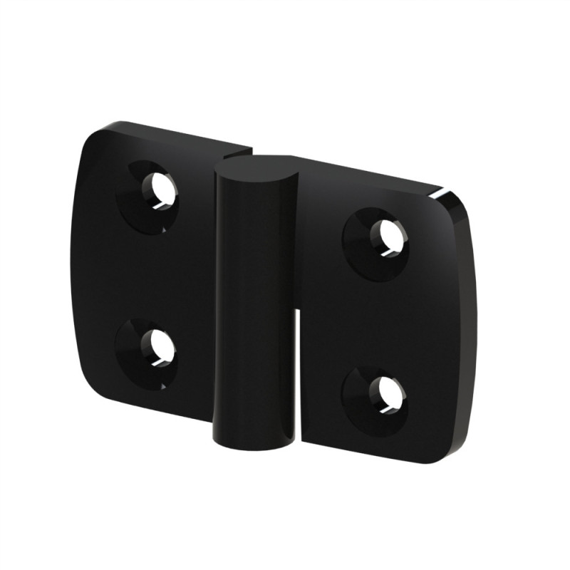 Charnière profilé aluminium – 40x40 mm – PA – Dégondable gauche