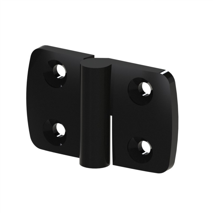 Charnière profilé aluminium – 40x40 mm – PA – Dégondable gauche