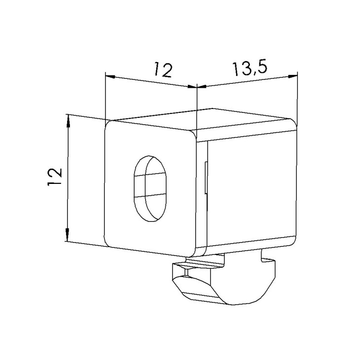 Panoblock profilé aluminium - Rainure 5 mm - PA - M4