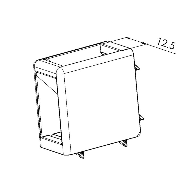 Raccord fixation d'angle profilé aluminium - 8 mm - 32x18 mm