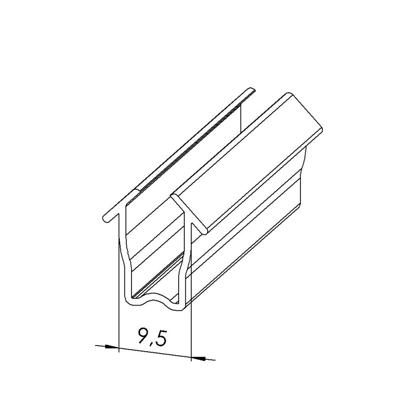 Joint de remplissage double lèvre (Coupe max 20 m) - 8 mm – 4-6 mm - Gris