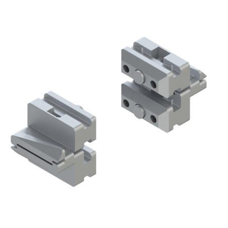Coulisseaux profilé aluminium - Porte - 8 mm - 32x18 mm