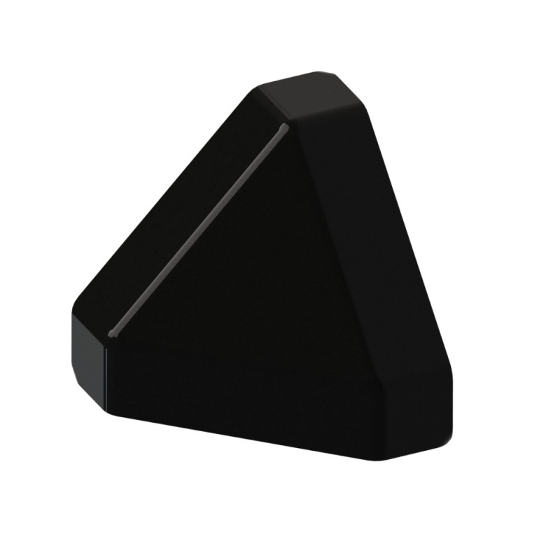 Cache raccord d’angle profilé aluminium – Rainure 8 mm – 40x40-45° – Noir - Elcom shop