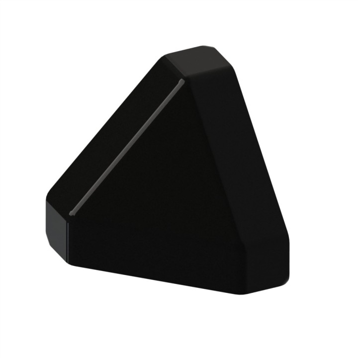 Cache raccord d’angle profilé aluminium – Rainure 8 mm – 40x40-45° – Noir - Elcom shop