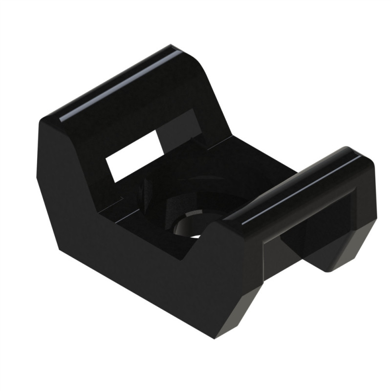 Support collier profilé aluminium (Boîte de 100 unités) – Rainure 8 mm