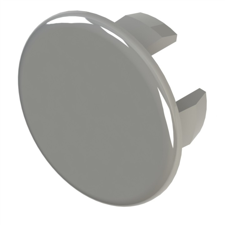 Bouchon profilé aluminium – D13x17x7 - Gris - Elcom shop