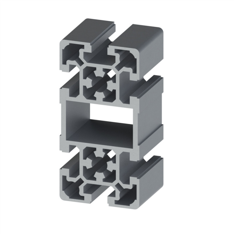 Profilé aluminium – Rainure 10 mm – 100x50 mm – Léger
