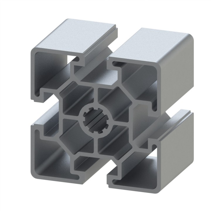 Profilé aluminium – Rainure 10 mm – 60x60 mm – Léger