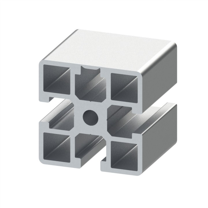 Profilé aluminium - Rainure 8 mm - 45x45 mm - Léger - 1N - Pelable