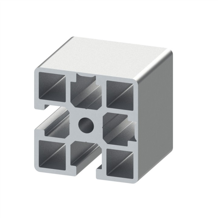 Profilé aluminium - Rainure 8 mm - 45x45 mm - 2N90 - Léger - Pelable