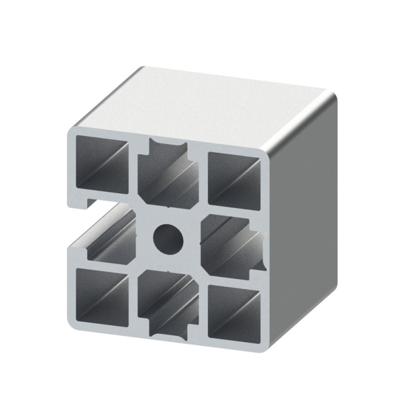 Profilé aluminium - Rainure 8 mm - 45x45 mm - 3N - Léger - Pelable