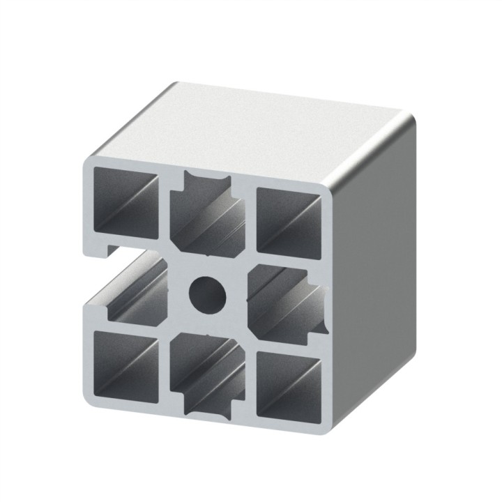 Profilé aluminium - Rainure 8 mm - 45x45 mm - 3N - Léger - Pelable