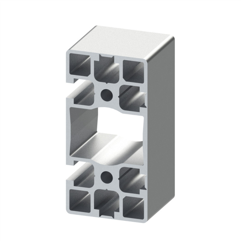 Profilé aluminium - Rainure 8 mm - 90x45 mm - 4N - Léger - Pelable