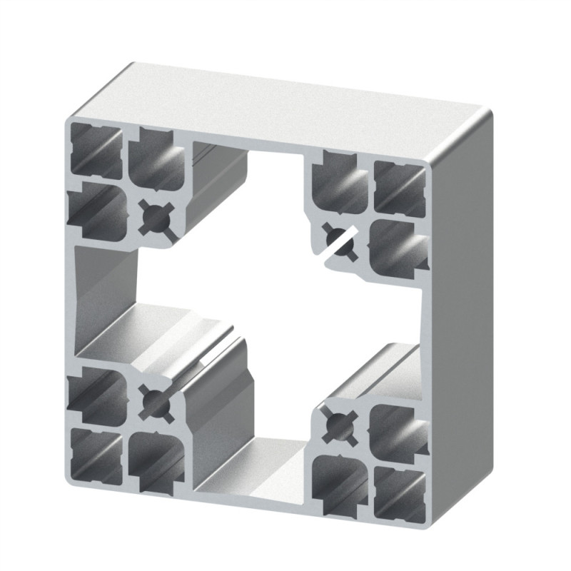 Profilé aluminium - Rainure 8 mm - 90x90 mm - 8N - Léger - Pelable