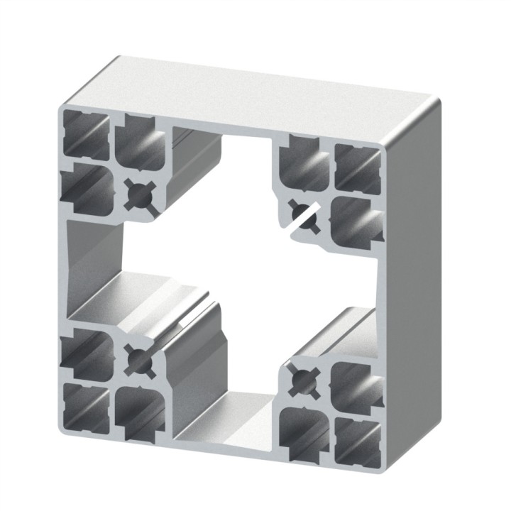 Profilé aluminium - Rainure 8 mm - 90x90 mm - 8N - Léger - Pelable