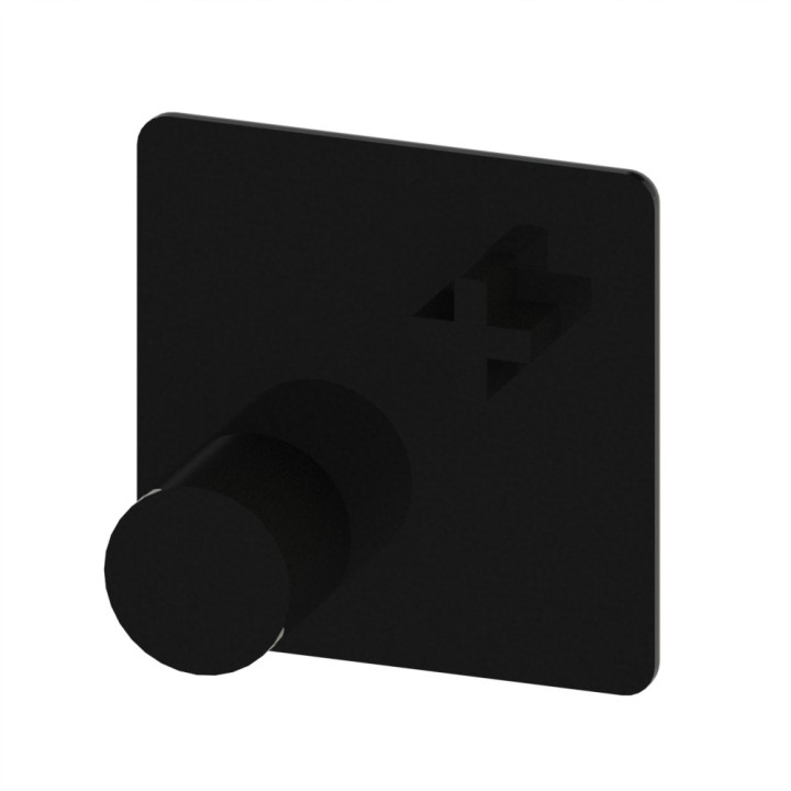 Embout profilé aluminium – Rainure 8 mm – Section 32x32 mm - Noir