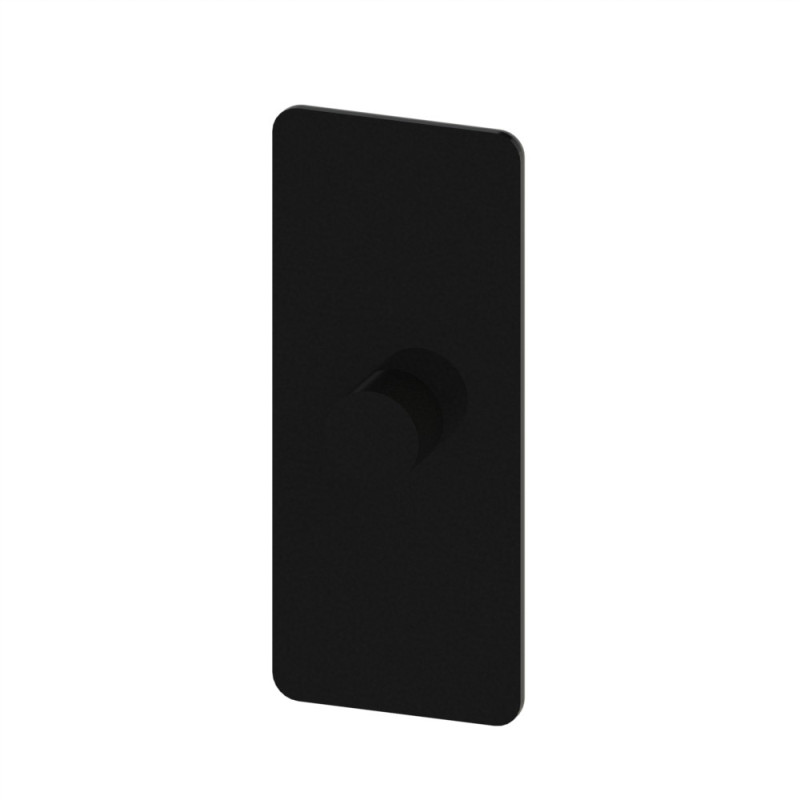 Embout profilé aluminium – Rainure 8 mm – Section 45x19 mm - Noir